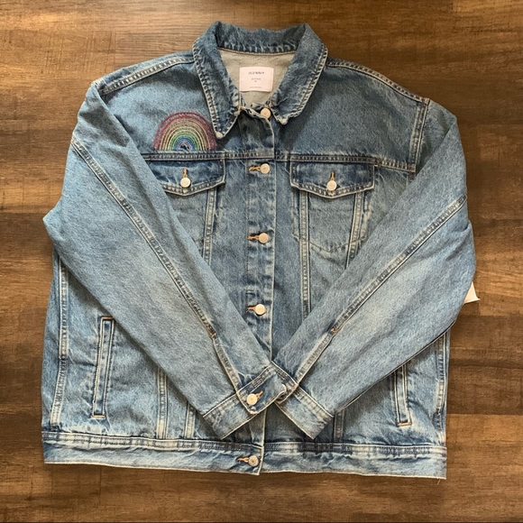 Old Navy Nwt Rainbow Jean Jacket 